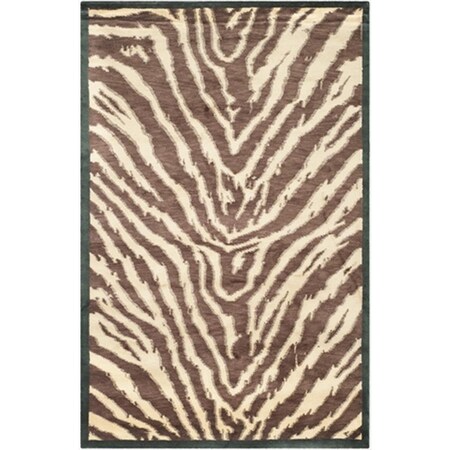 Safavieh 6 x 9 ft. Rectangle Contemporary Tibetan Black and Ivory Hand Knotted Rug TB264A-6